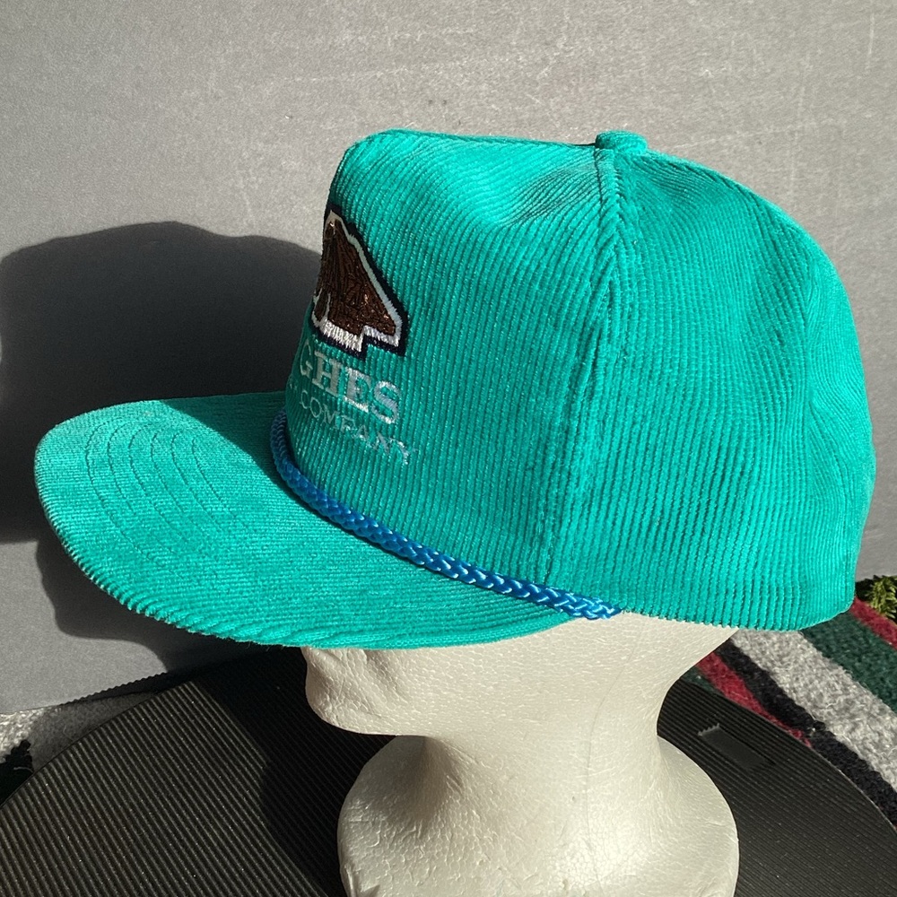 OTTO Teal Corduroy Trucker Hat with Brown Logo - Picture 2 of 12